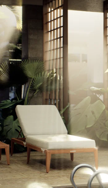 Piscina semi cubierta